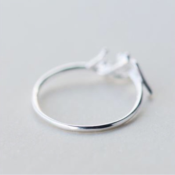 “Morning Bird” Sparrow Blossom Floral Silver Ring - Picture 4 of 6